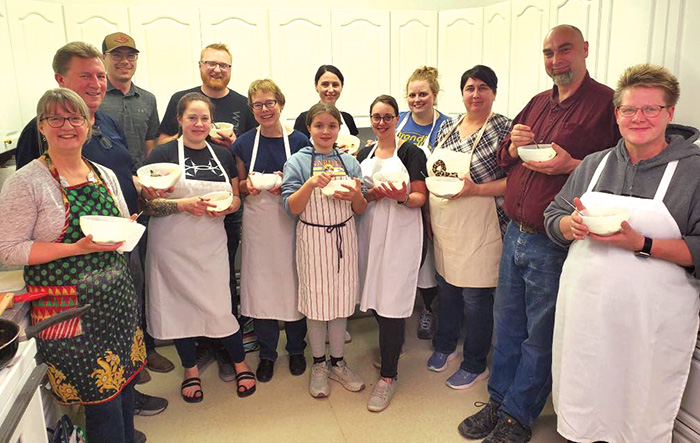 Pasta making class.<br />
